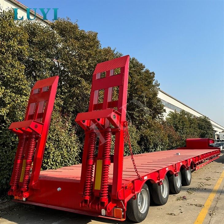 80 Ton Gooseneck Low Bed Semi Trailer suppliers
